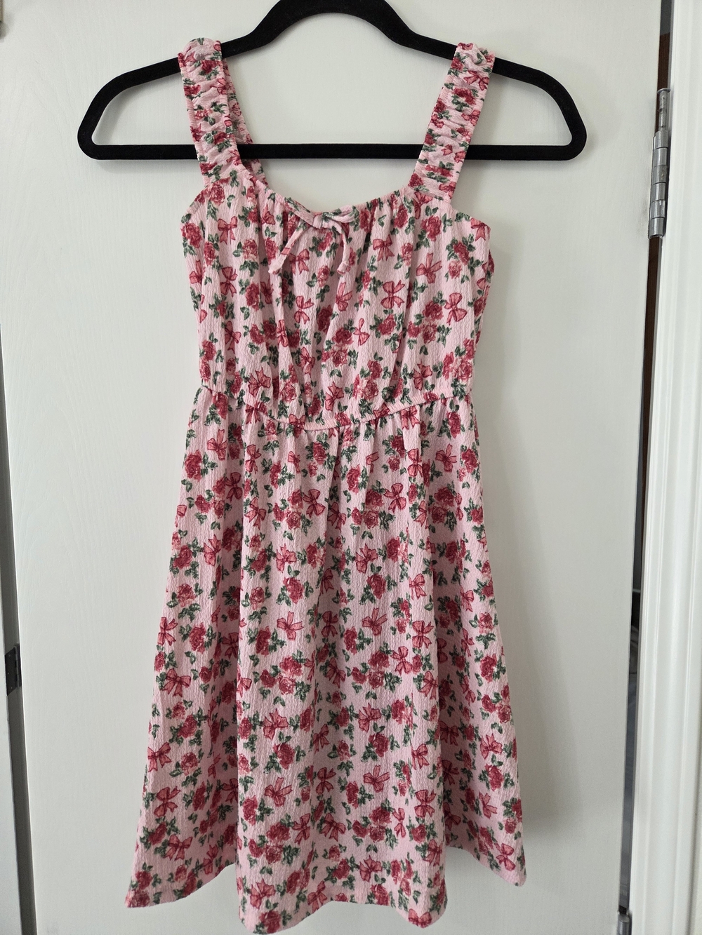 1023 NWOT Girls Pink Floral Sundress with Smocked Bodice